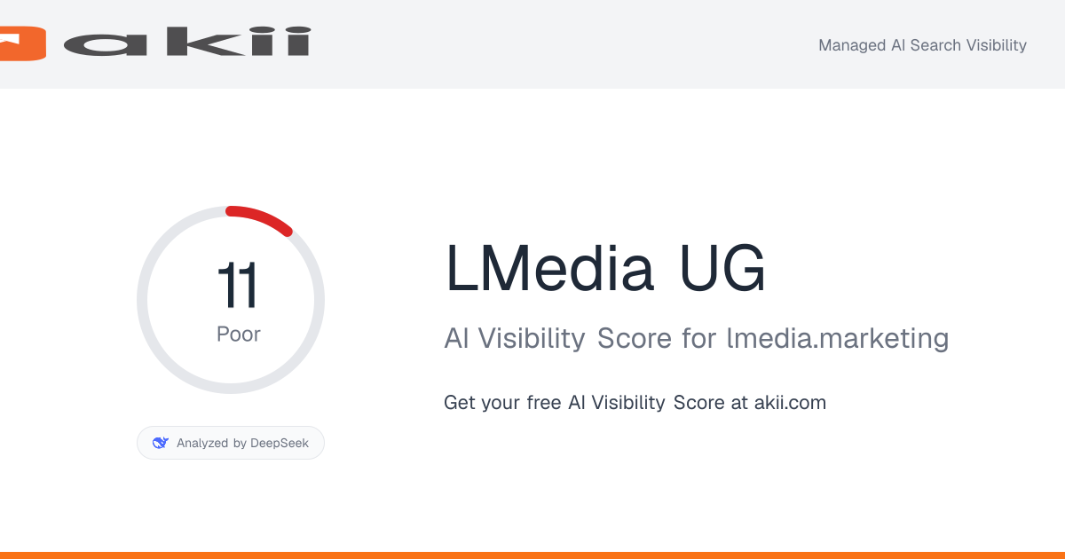 LMedia UG AI Visibility Score preview
