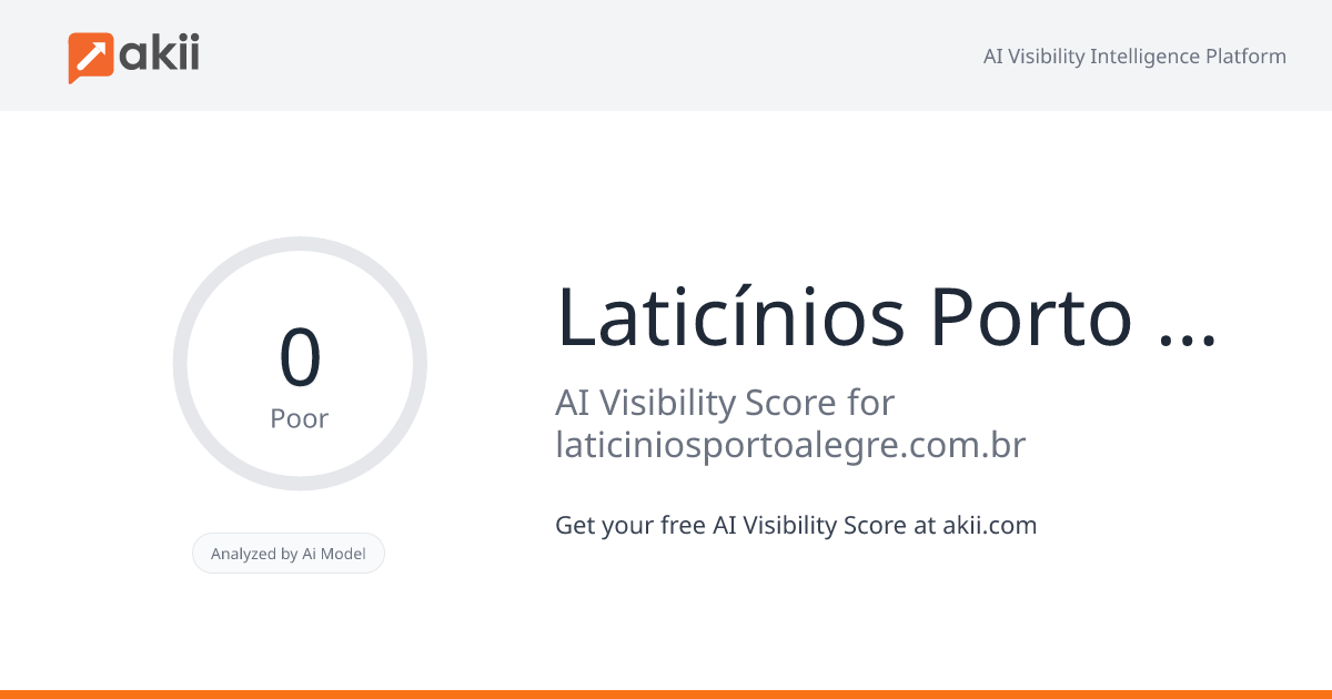 Laticínios Porto Alegre AI Visibility Score