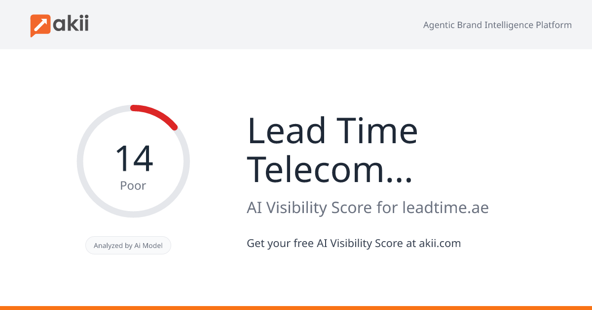 Lead Time Telecom FZE AI Visibility Score