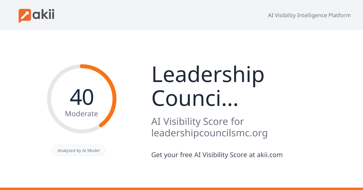 Leadership Council San Mateo County AI Visibility Score