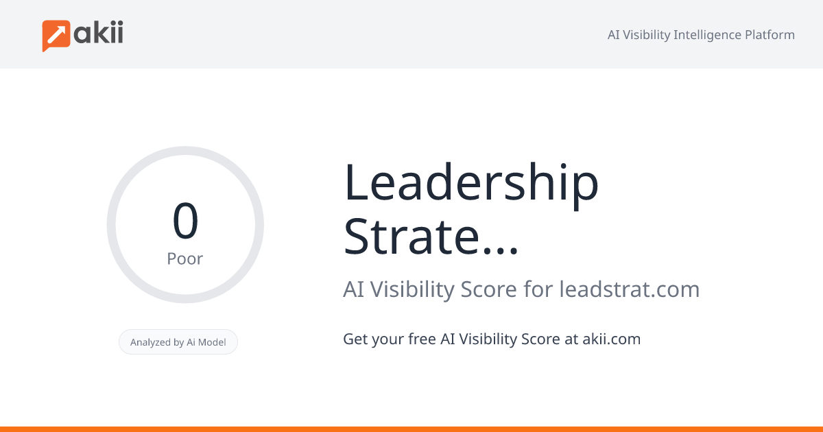 Leadership Strategies AI Visibility Score