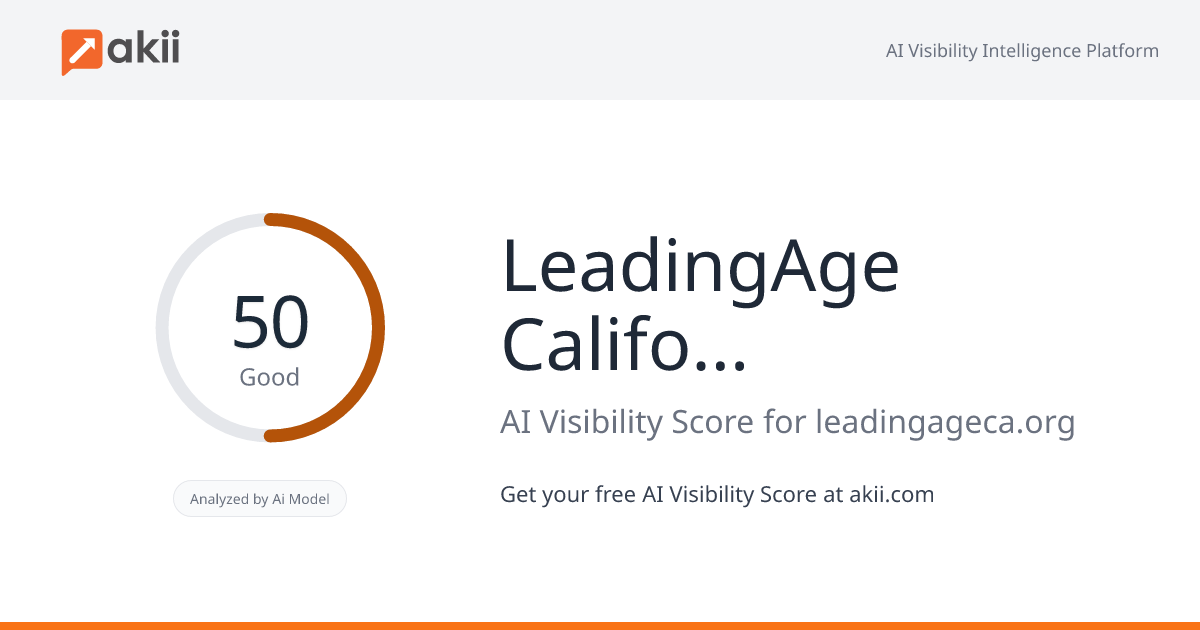 LeadingAge California AI Visibility Score