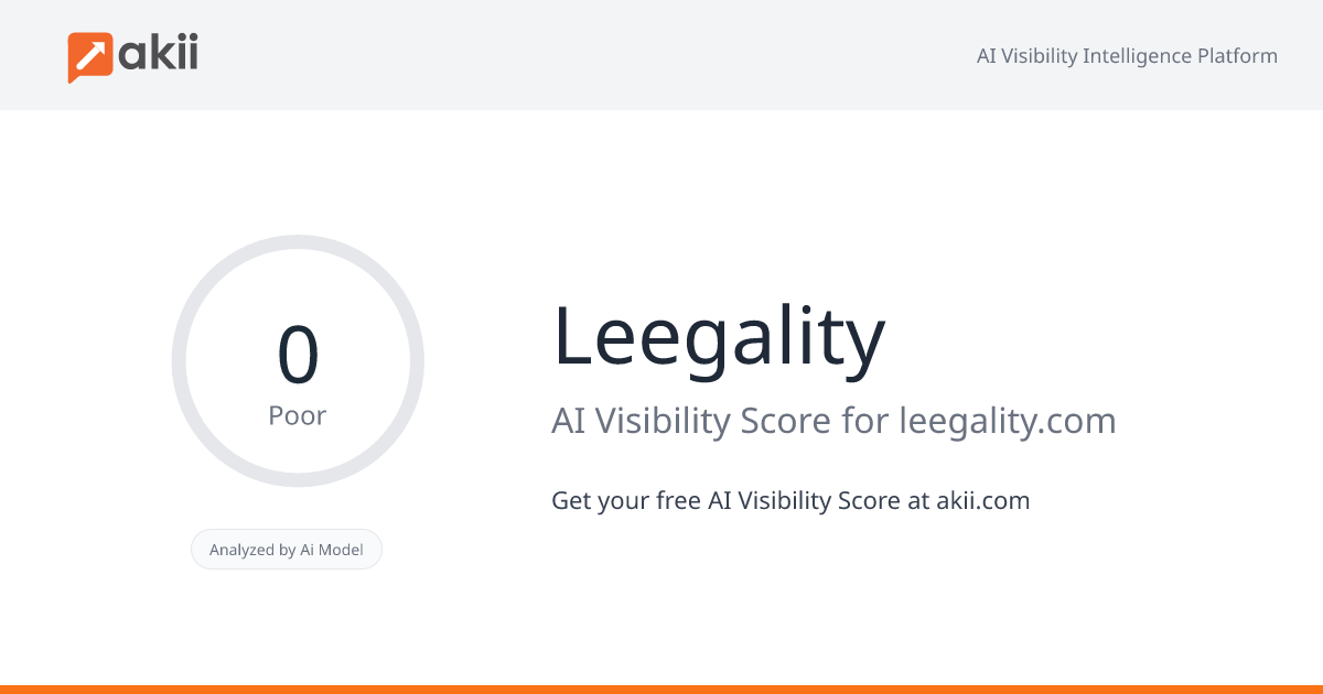 Leegality AI Visibility Score