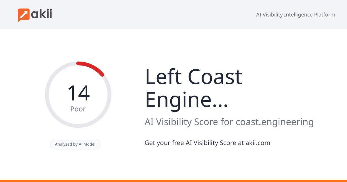 Left Coast Engineering AI Visibility Score