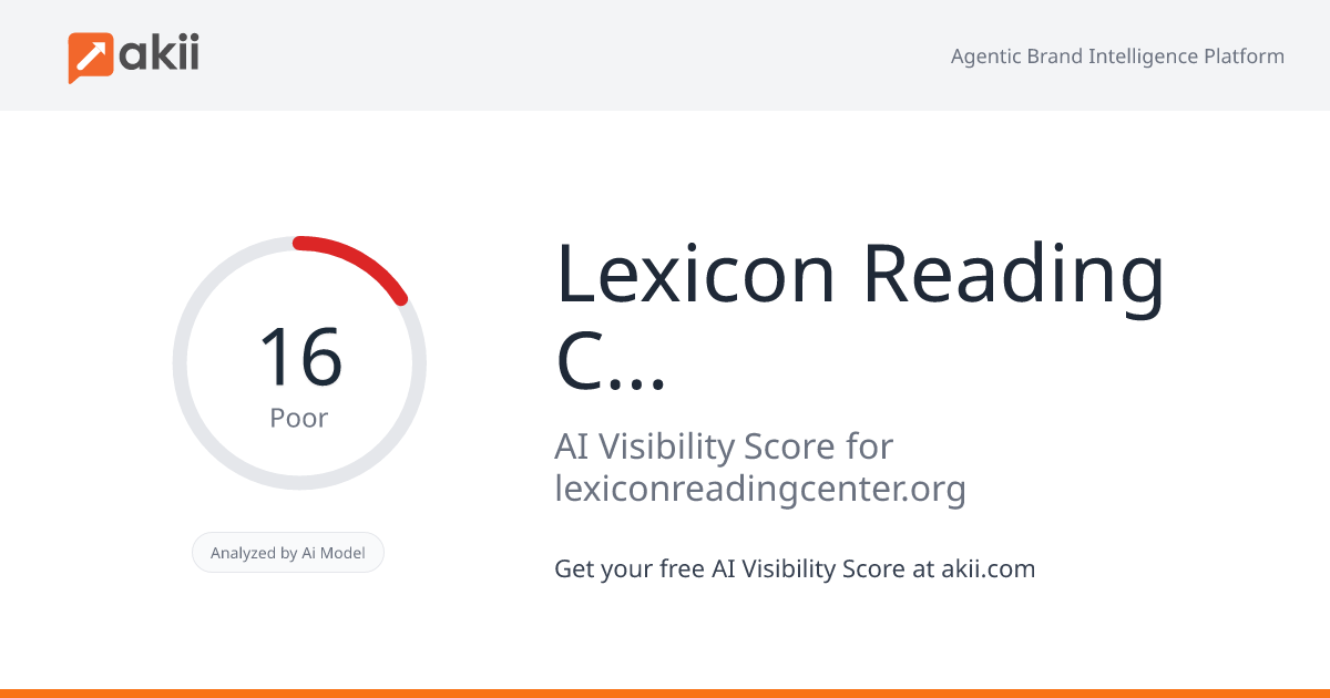 Lexicon Reading Center AI Visibility Score