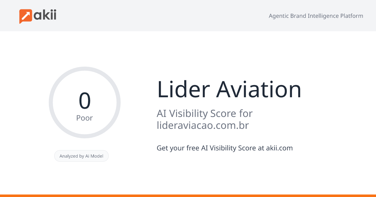 Lider Aviation AI Visibility Score
