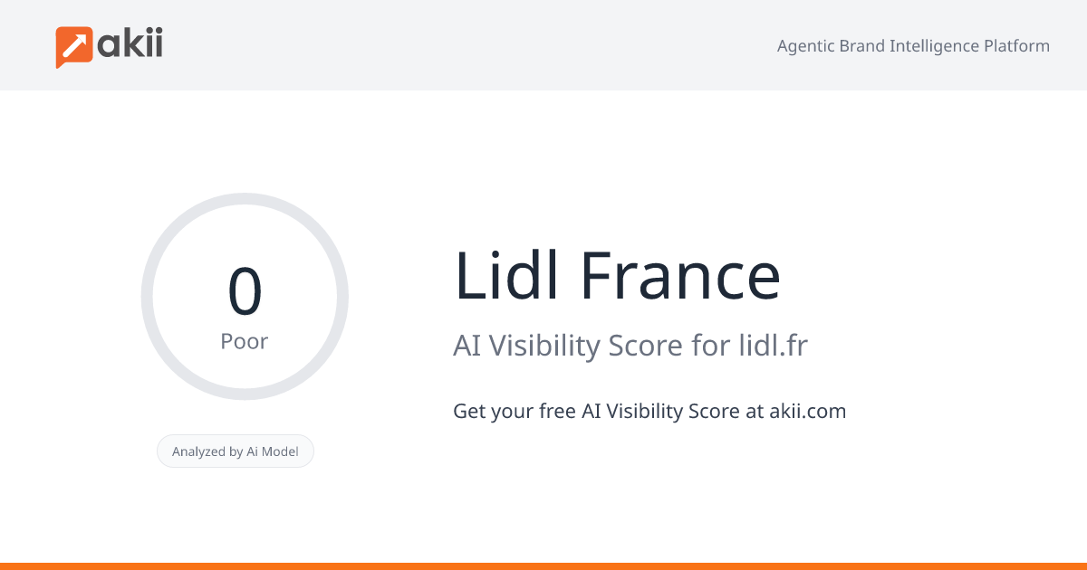 Lidl France AI Visibility Score