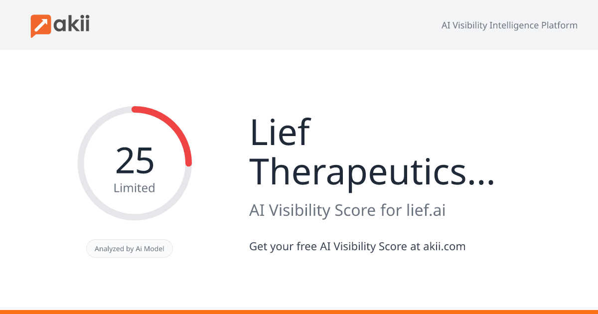 Lief Therapeutics - the wearable for mental health AI Visibility Score