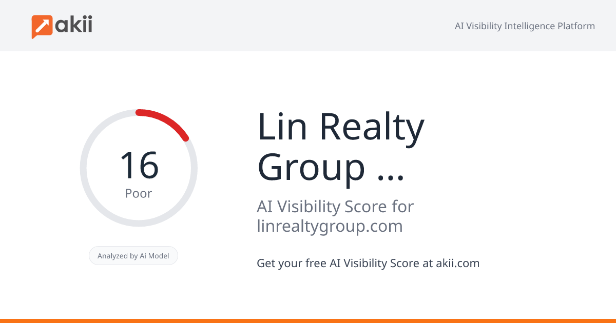 Lin Realty Group at EXP Realty AI Visibility Score