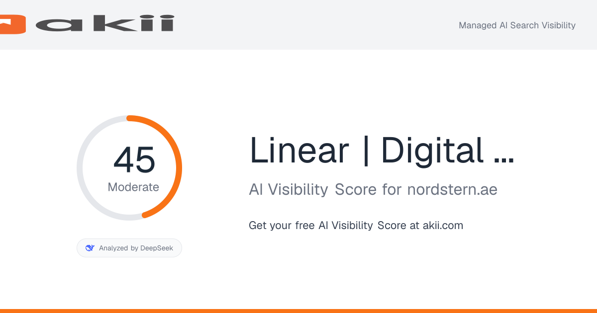 Linear | Digital Marketing Agency | Dubai AI Visibility Score preview