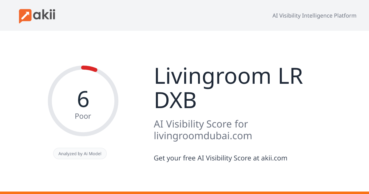 Livingroom LR DXB AI Visibility Score