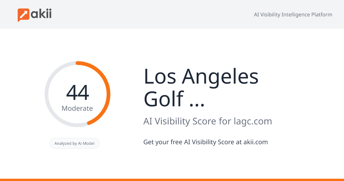 Los Angeles Golf Club AI Visibility Score