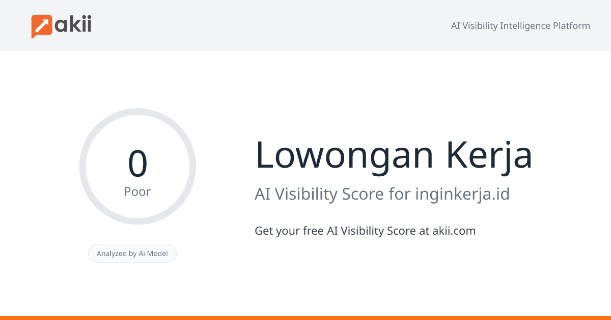 Lowongan Kerja AI Visibility Score