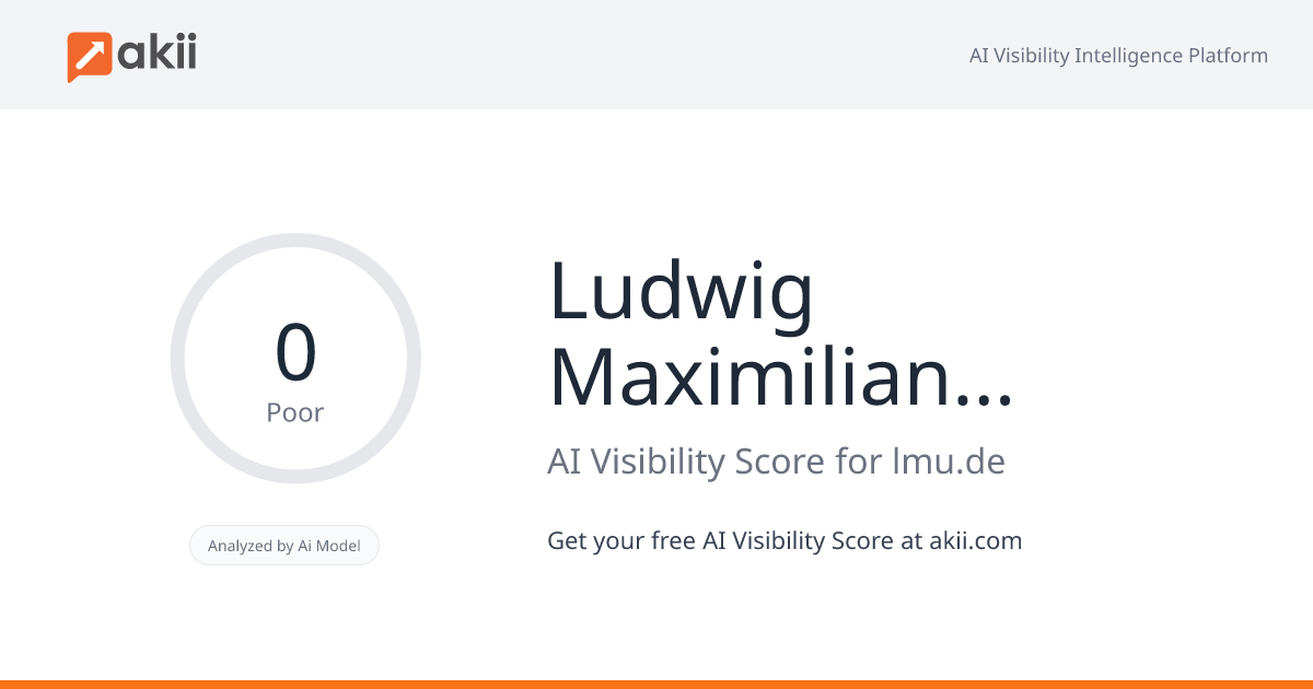 Ludwig-Maximilians-Universität München AI Visibility Score