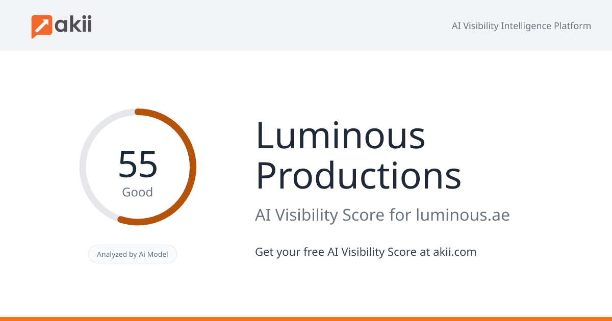 Luminous Productions AI Visibility Score