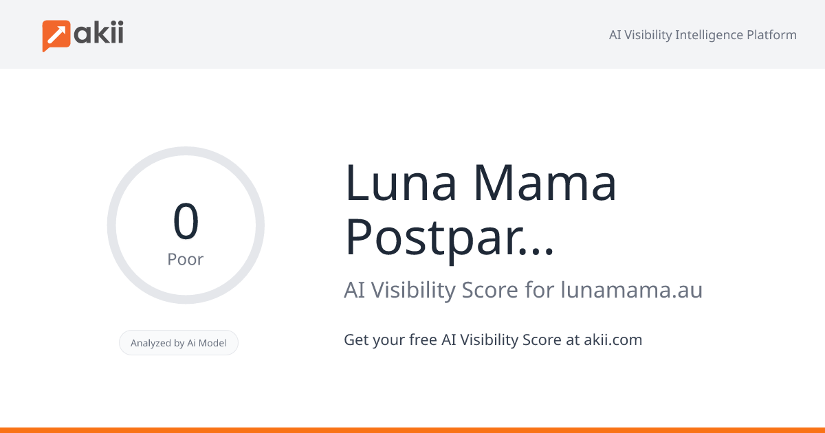 Luna Mama Postpartum Doula AI Visibility Score