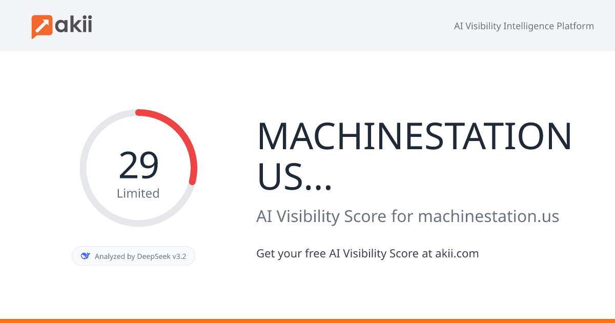 MACHINESTATION USA LLC AI Visibility Score