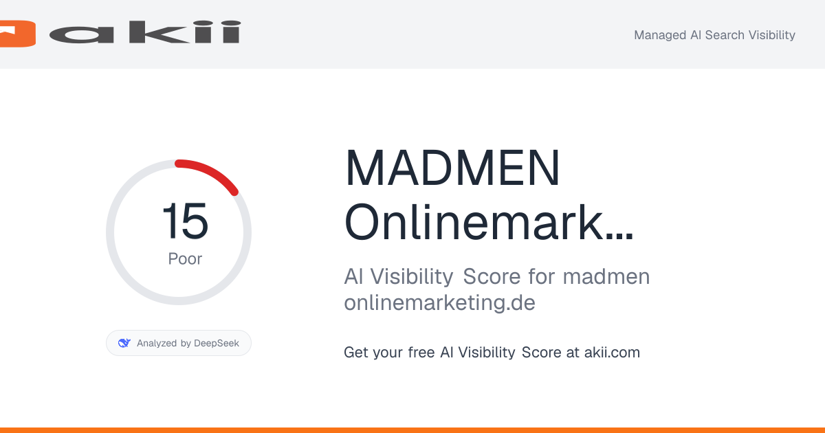 MADMEN Onlinemarketing AI Visibility Score preview