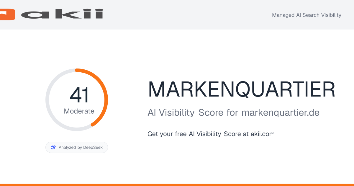 MARKENQUARTIER AI Visibility Score preview