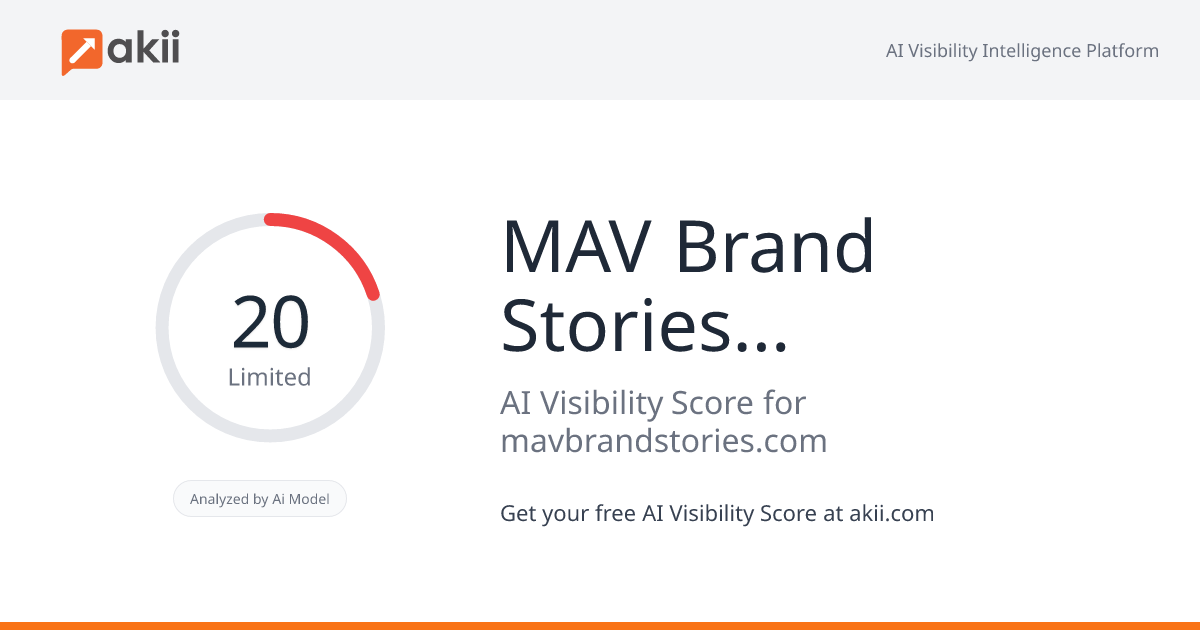 MAV Brand Stories LLC AI Visibility Score