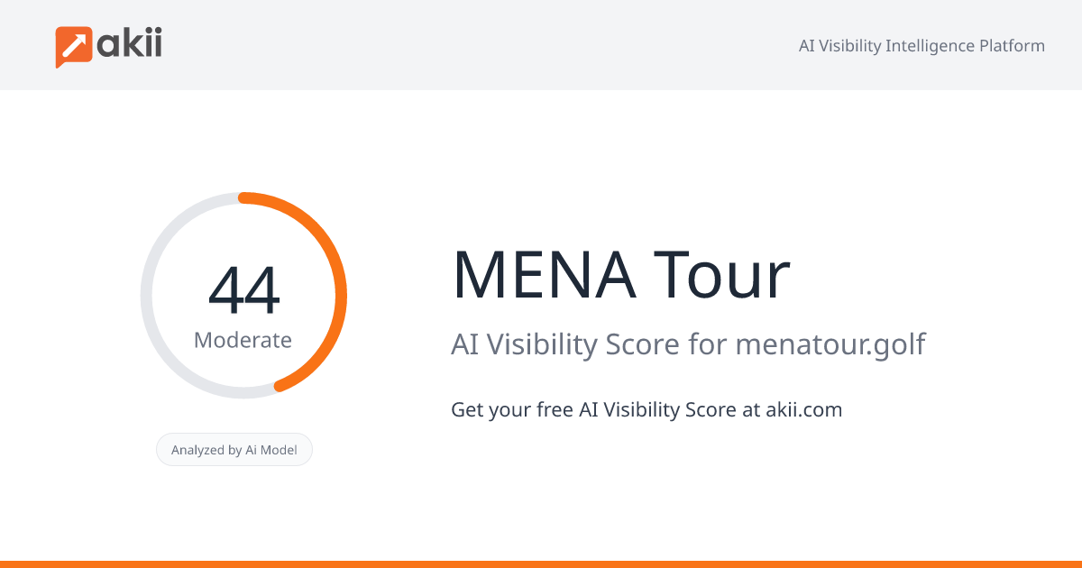 MENA Tour AI Visibility Score