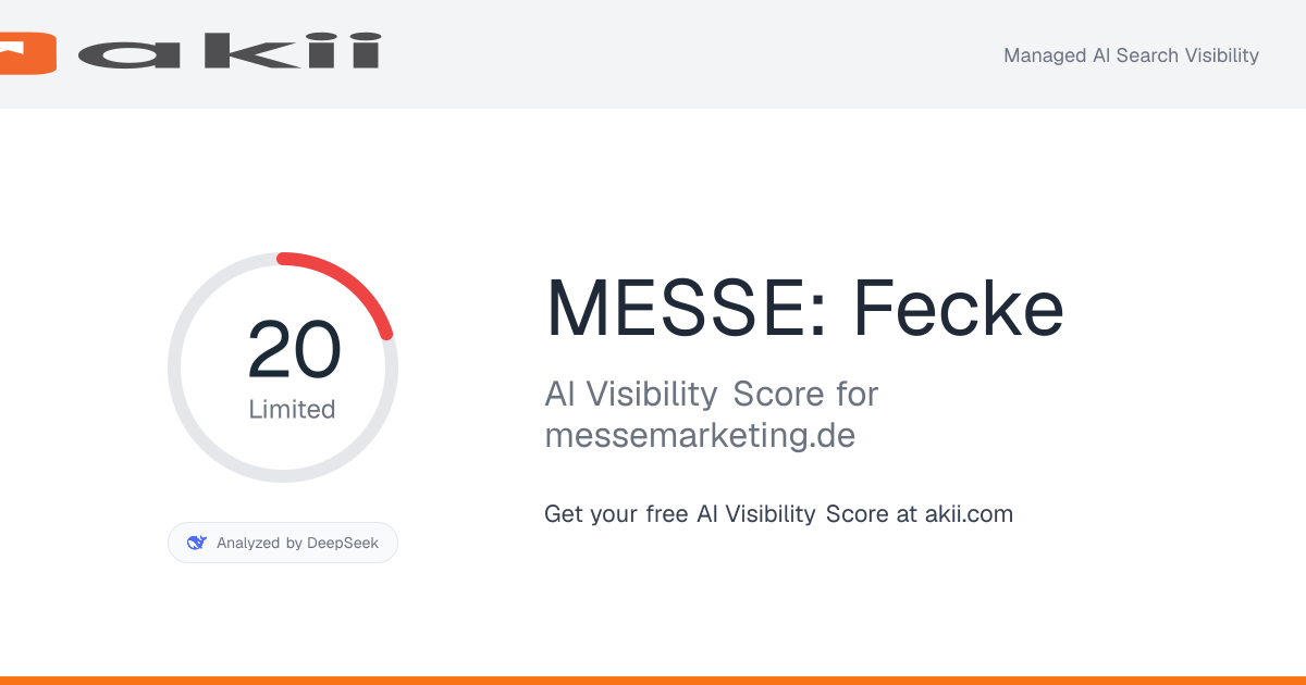 MESSE: Fecke AI Visibility Score preview