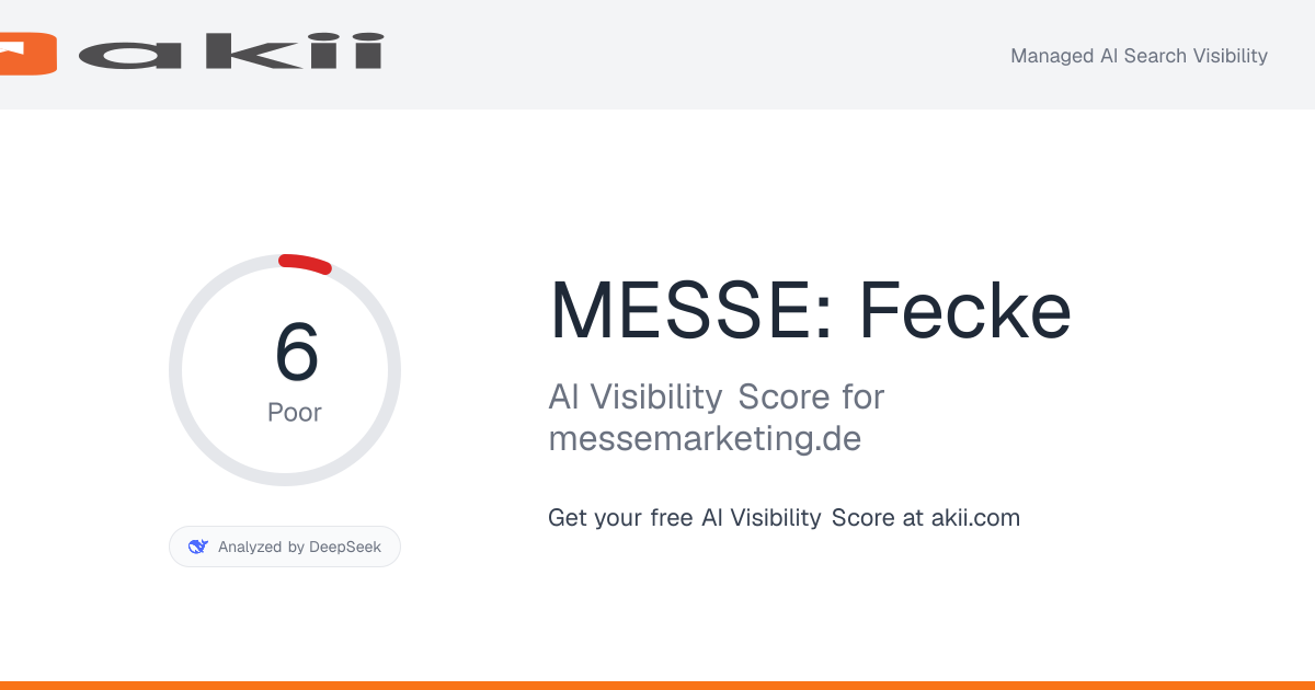 MESSE: Fecke AI Visibility Score preview