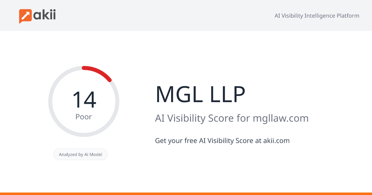 MGL LLP AI Visibility Score