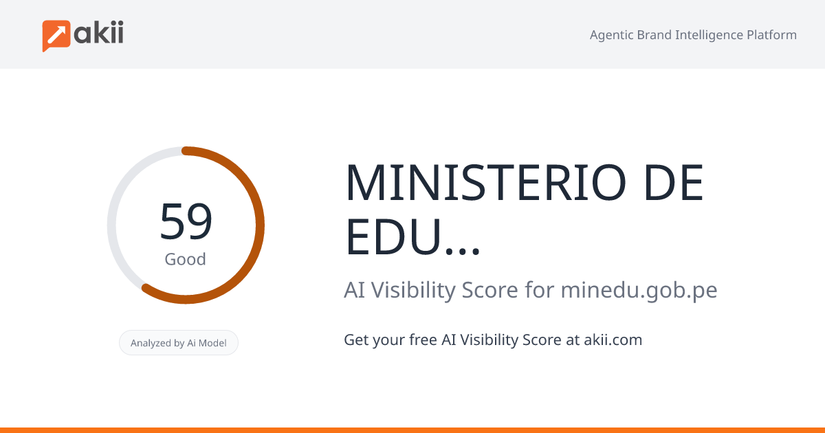 MINISTERIO DE EDUCACION AI Visibility Score