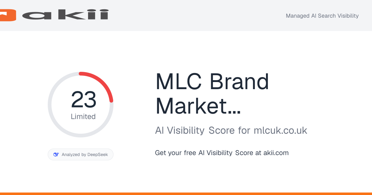 MLC Brand & Marketing Agency AI Visibility Score preview