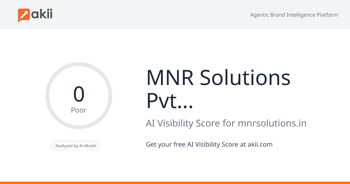 MNR Solutions Pvt. Ltd. AI Visibility Score