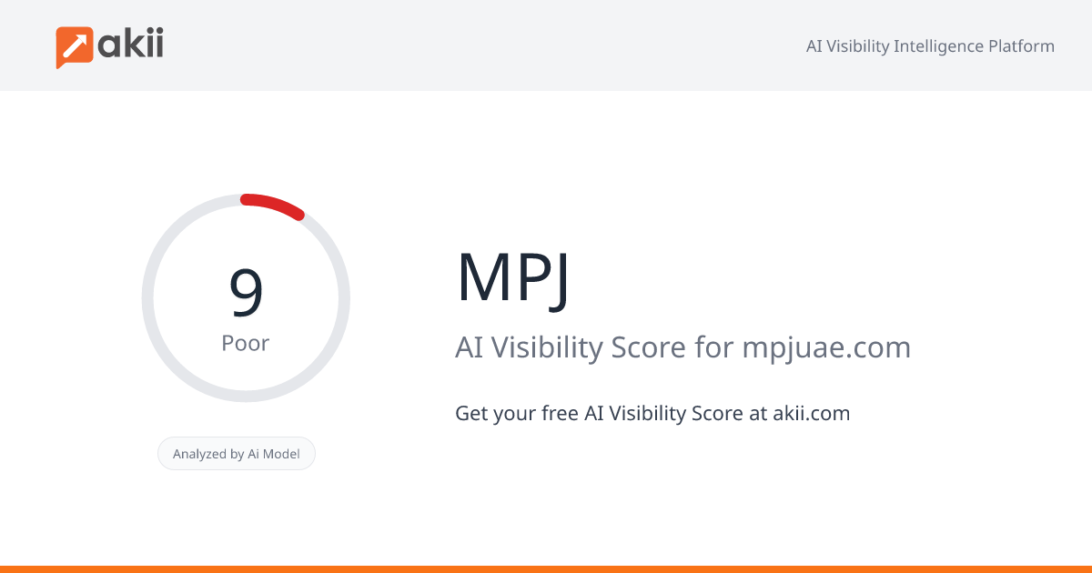 MPJ AI Visibility Score
