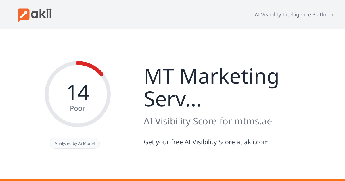 MT Marketing Services AI Visibility Score