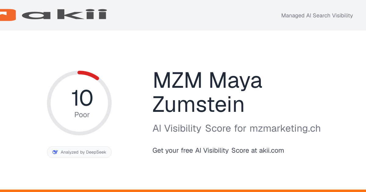 MZM Maya Zumstein AI Visibility Score preview