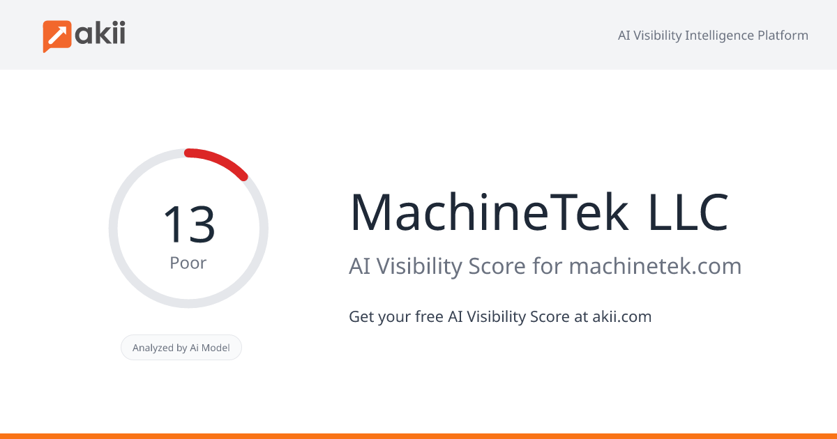 MachineTek LLC AI Visibility Score