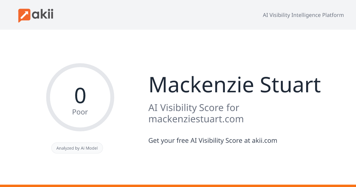 Mackenzie Stuart AI Visibility Score