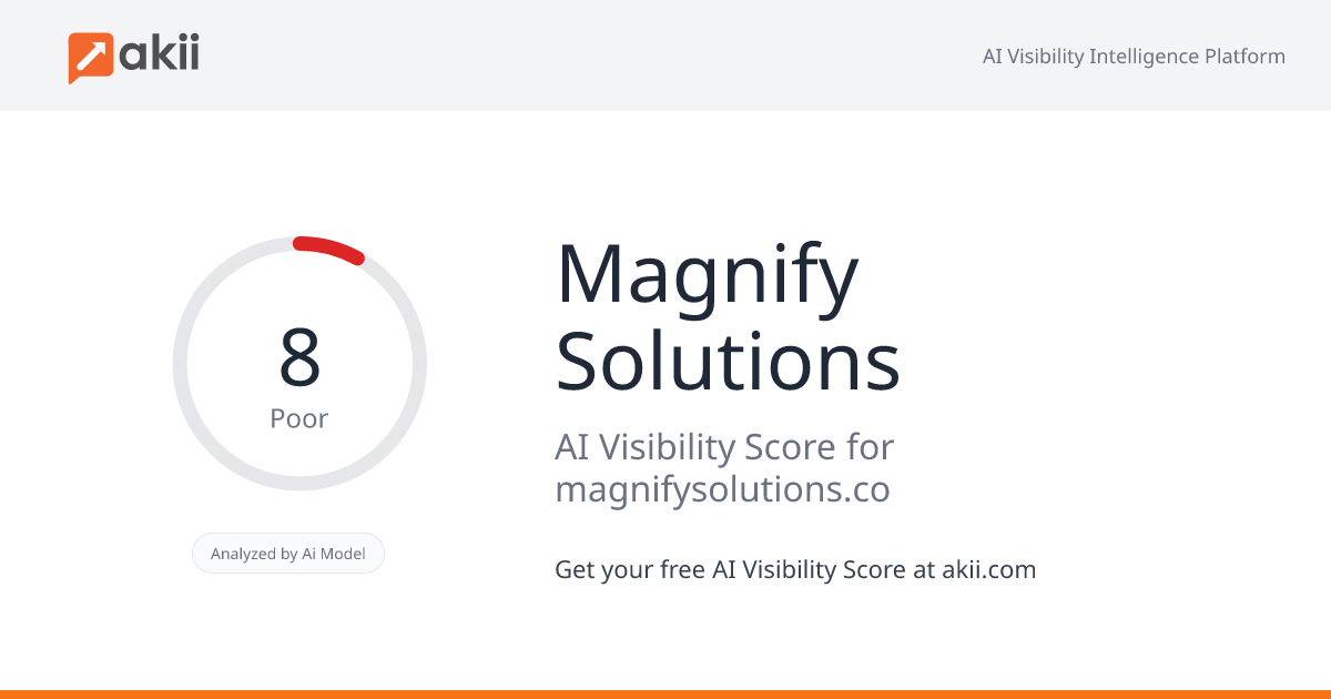 Magnify Solutions AI Visibility Score