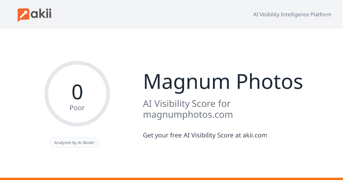 Magnum Photos AI Visibility Score