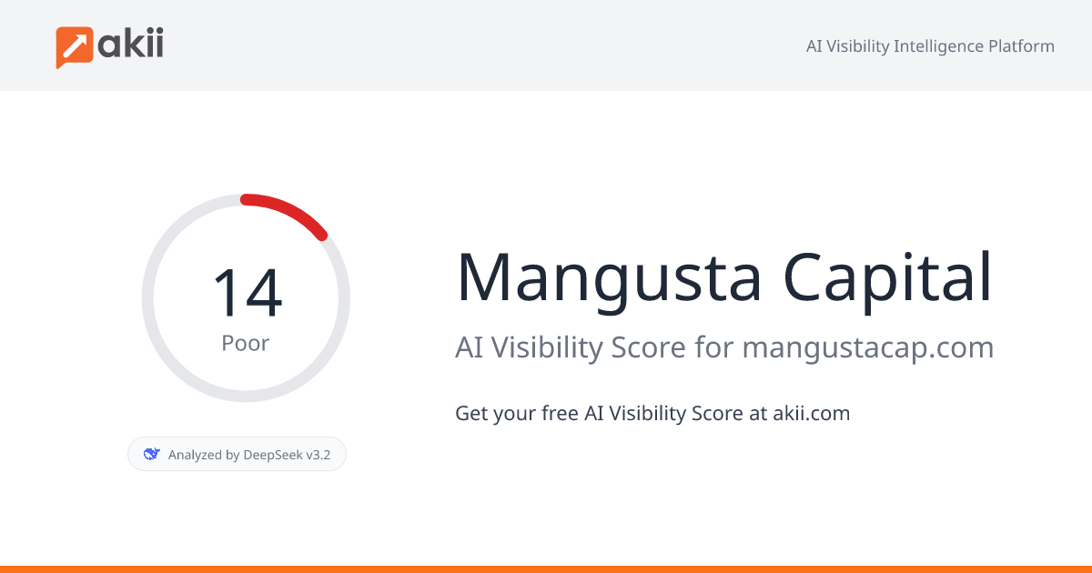 Mangusta Capital AI Visibility Score