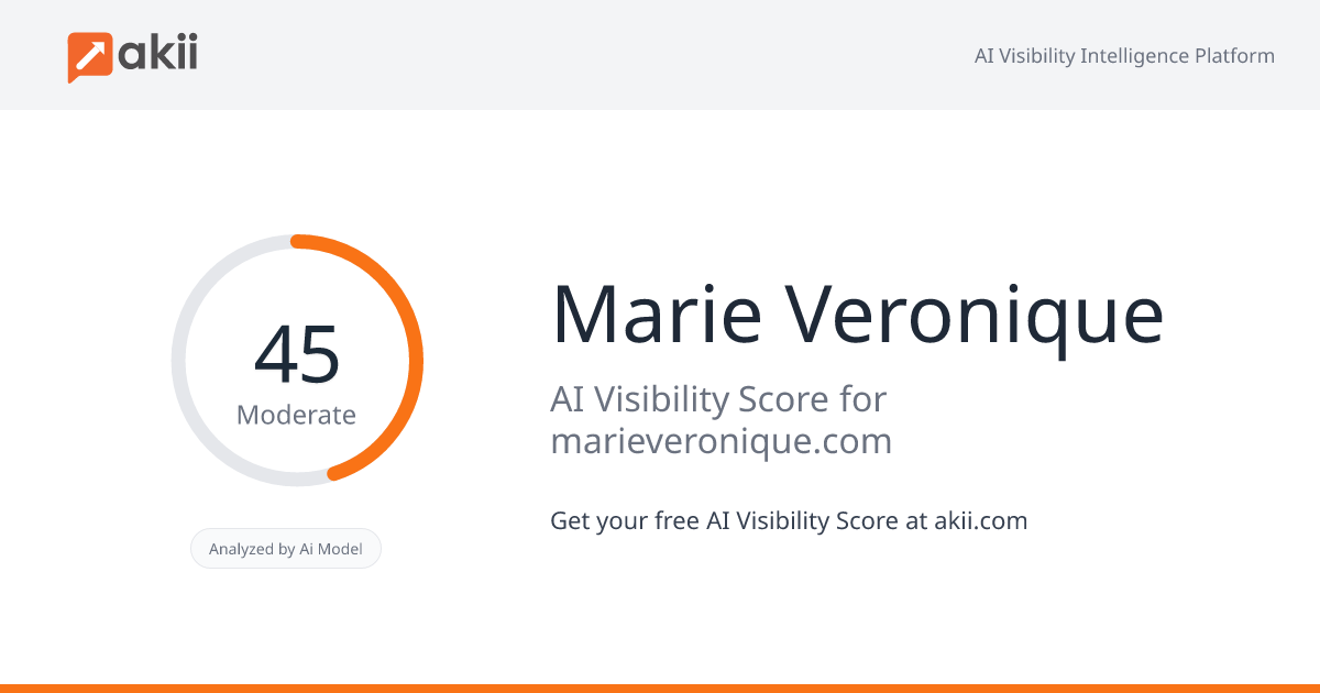Marie Veronique AI Visibility Score