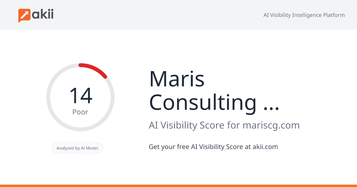 Maris Consulting Group‚Ñ† AI Visibility Score