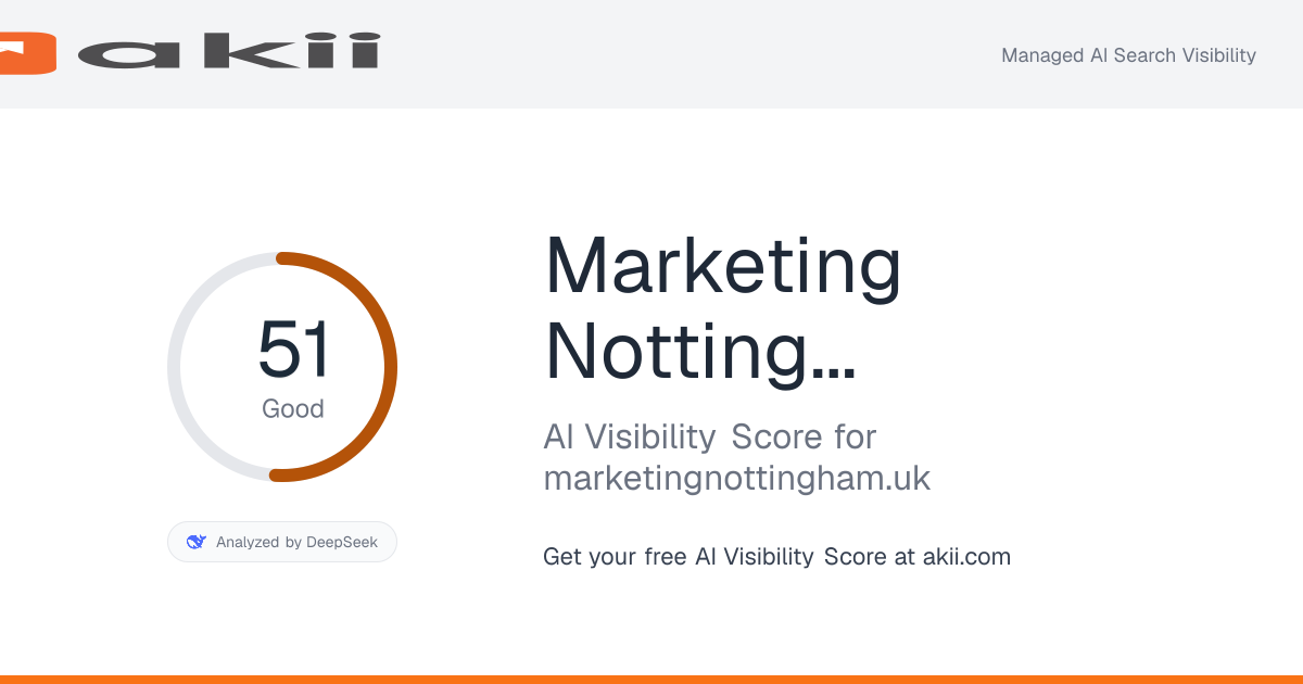 Marketing Nottingham & Nottinghamshire AI Visibility Score preview