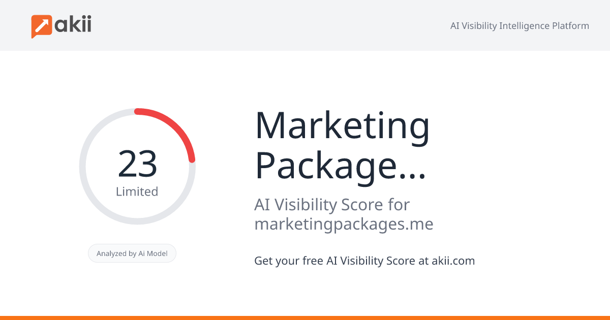 Marketing Packages LLC AI Visibility Score