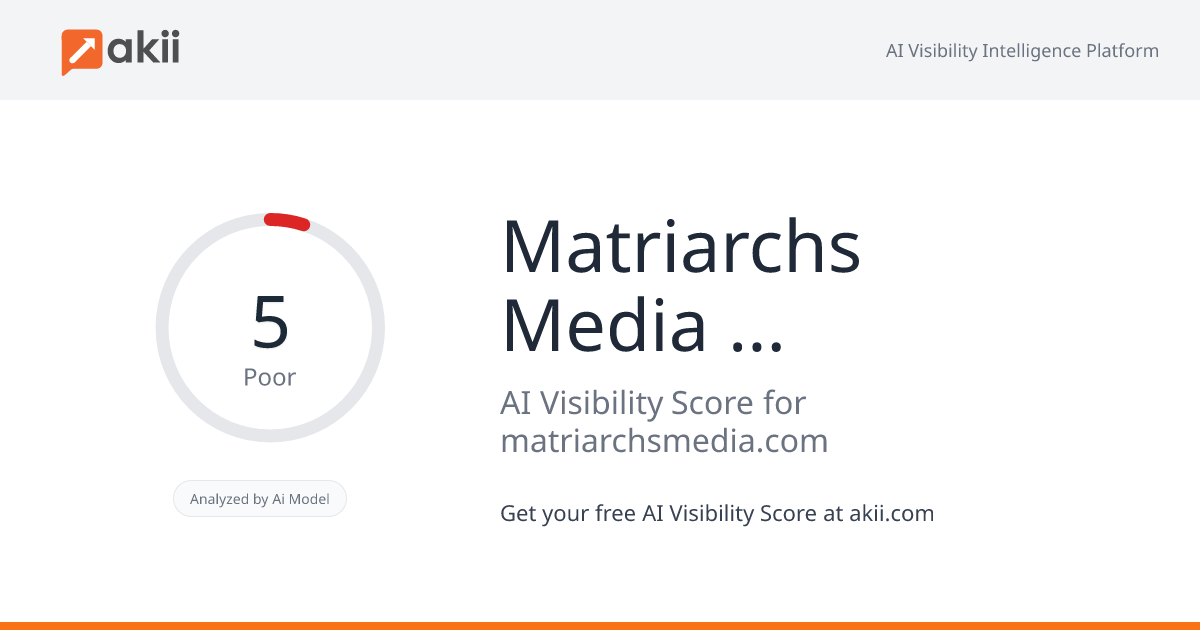Matriarchs Media Marketing & PR Co AI Visibility Score