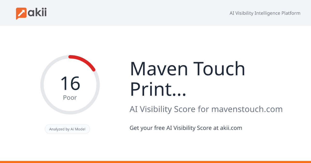 Maven Touch Print Media and Advertising AI Visibility Score