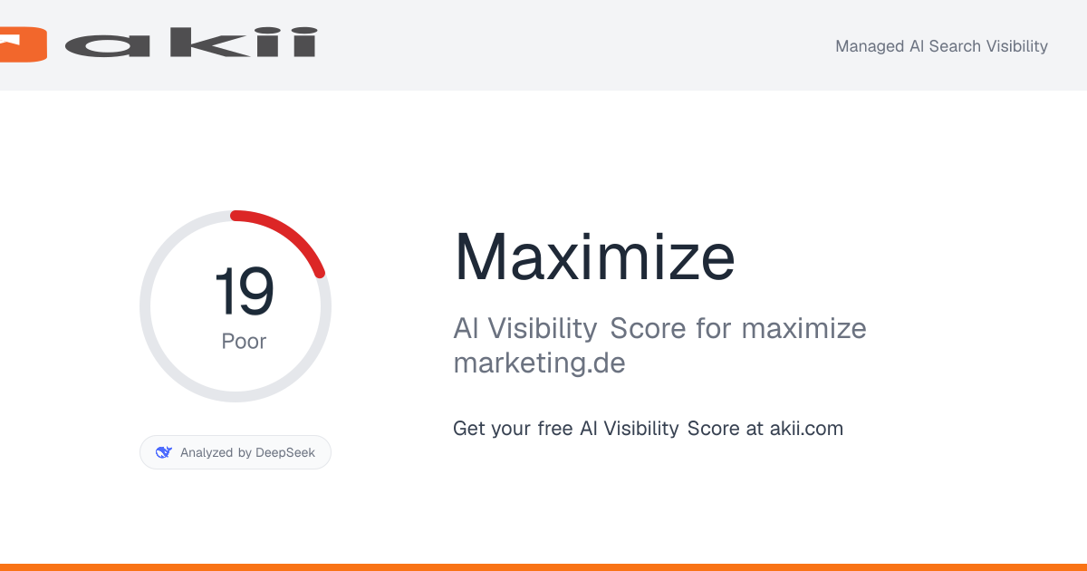 Maximize AI Visibility Score preview