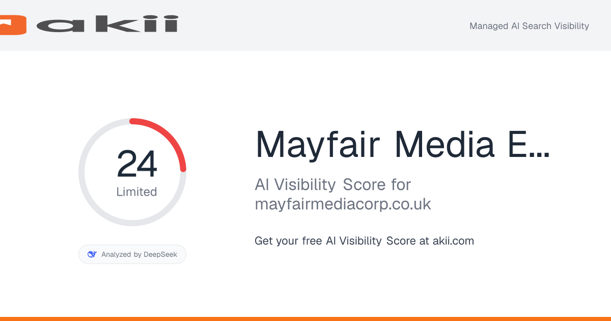 Mayfair Media - Exclusive Marketing AI Visibility Score preview
