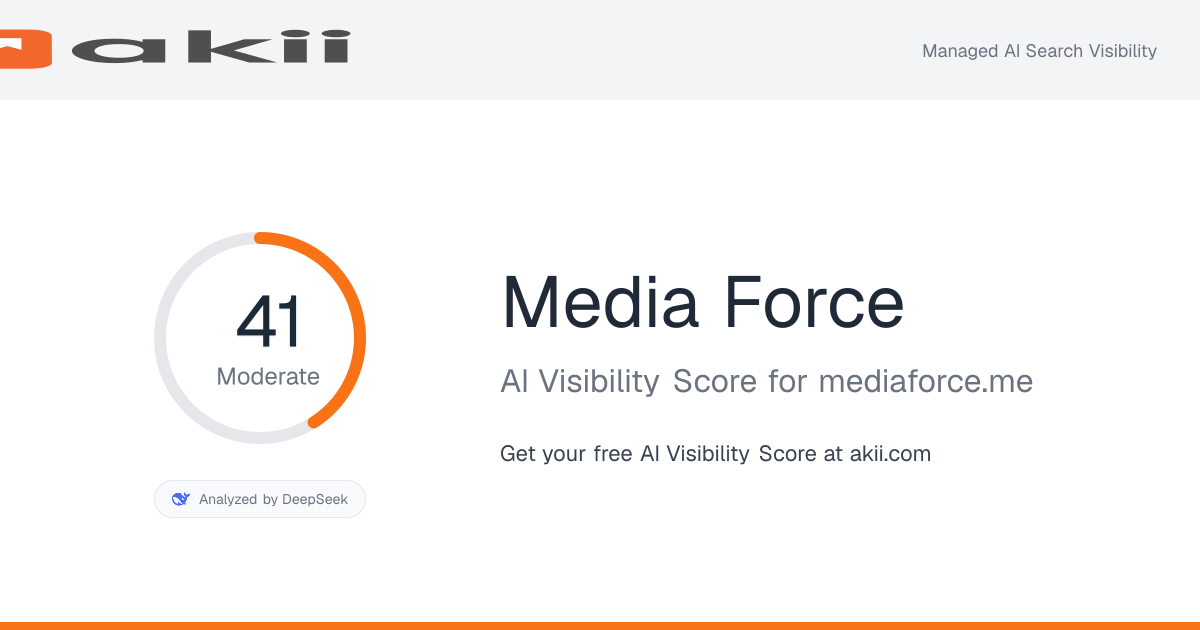 Media Force AI Visibility Score preview