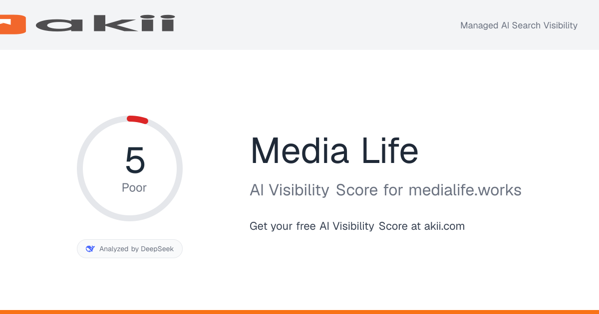 Media Life AI Visibility Score preview