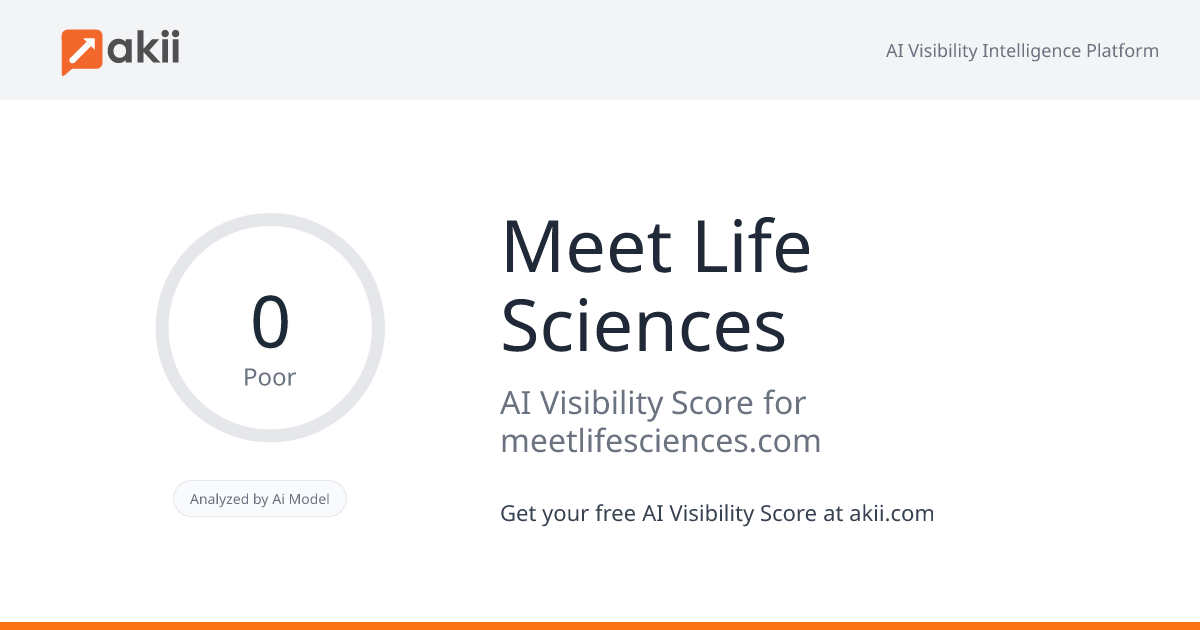 Meet Life Sciences AI Visibility Score